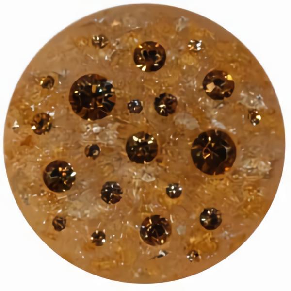 1 1/2" Opaque Gold W/Flecks & Crystals (38Mm)  |   Color Coat Coat Buttons Color Coat