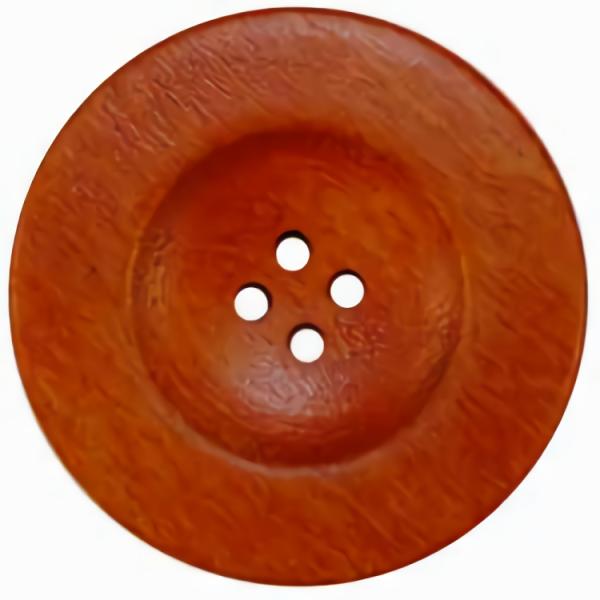 1 1/2" Orange Stained Wood 4-Hole Button (38Mm)  |   Wood & Natural Decorative Large Decorative Buttons Wood & Natural Decorative