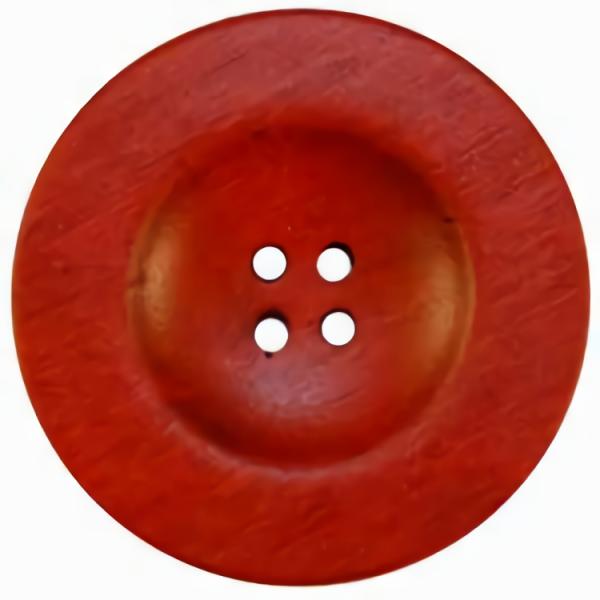 1 1/2" Red Stained Wood 4-Hole Button (38Mm)  |   Wood & Natural Decorative Large Decorative Buttons Wood & Natural Decorative