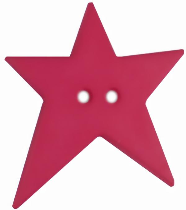 1 1/4" Bright Pink Star 2-Hole (32Mm)  |   Stars Children's Buttons Novelty