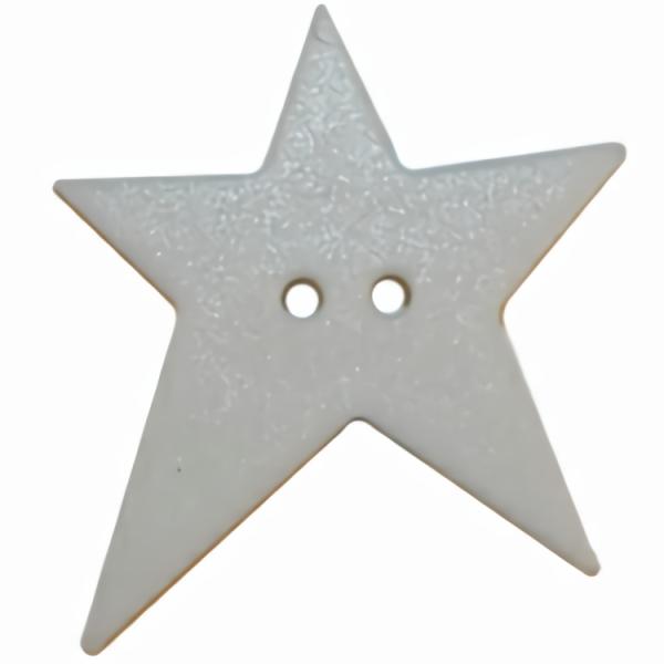 1 1/4" White 2-Hole Star Button (28Mm)  |   Stars Children's Buttons Novelty