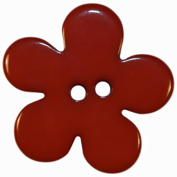 1 1/4" Wine 2-Hole Flower Button (32Mm)  |   Flowers Children's Buttons Flowers