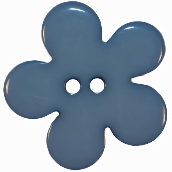 1 1/8" Sky Blue 2-Hole Flower Button (30Mm)  |   Flowers Children's Buttons Flowers