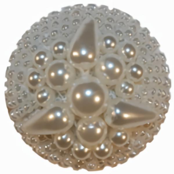 1 3/8" Pearl Beaded Dome Button (34Mm)  |   Pearl Buttons And Balls Pearl Buttons And Balls Pearl Buttons And Balls