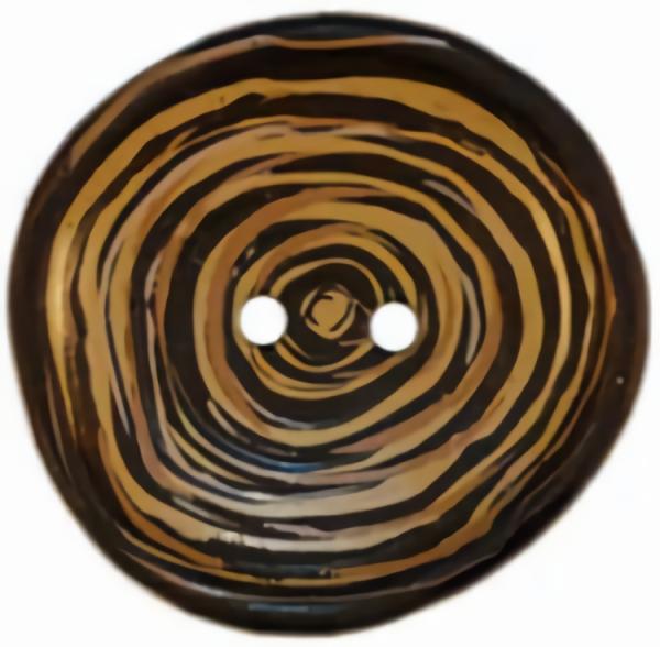 1 9/16" Brown/Tan/Black Irregular Concave 2-Hole Button (40Mm)  |   Color Decorative Color Decorative Color Decorative