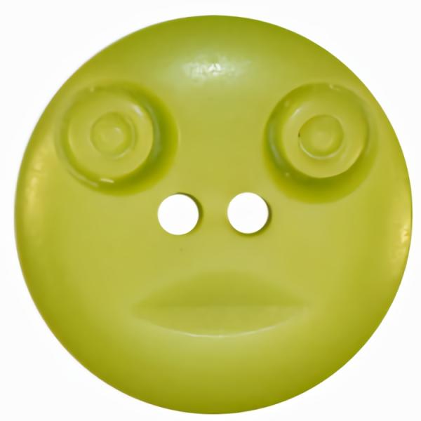 11/16" Lime Face W/2 Holes (18Mm)  |   Novelty Children's Buttons Novelty