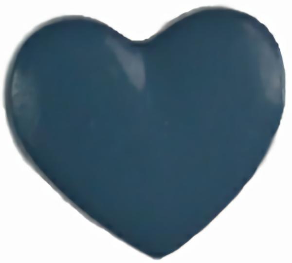 1/2" Dark Denim Heart W/Shank (13Mm)  |   Hearts Children's Buttons Hearts