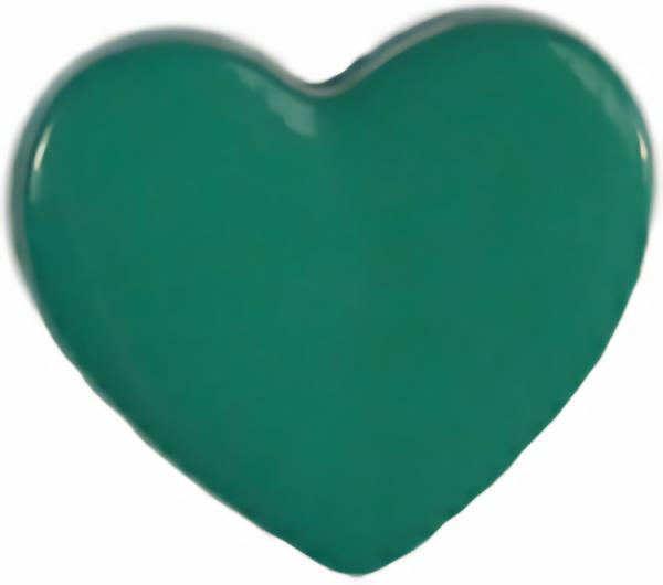 1/2" Green Heart W/Shank (13Mm)  |   Hearts Children's Buttons Hearts