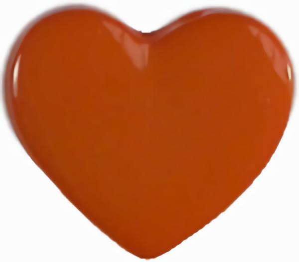 1/2" Orange Heart W/Shank (13Mm)  |   Hearts Children's Buttons Hearts