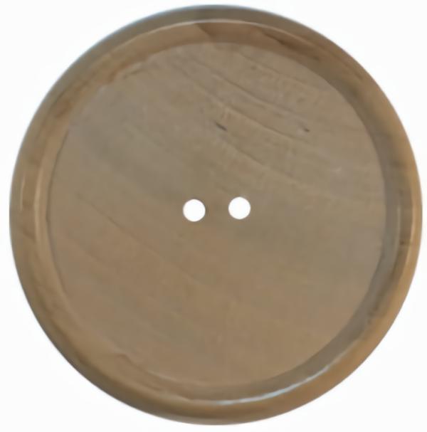 2 3/8" Wood Button W/ Rim 2-Hole (60Mm)  |   Wood & Natural Decorative Large Decorative Buttons Wood & Natural Decorative