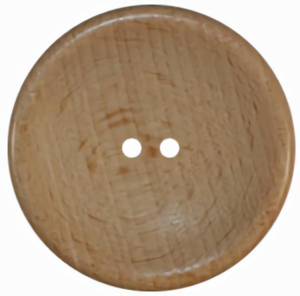 2" Light Wood 2-Hole Concave (50Mm)  |   Wood & Natural Decorative Large Decorative Buttons Wood & Natural Decorative