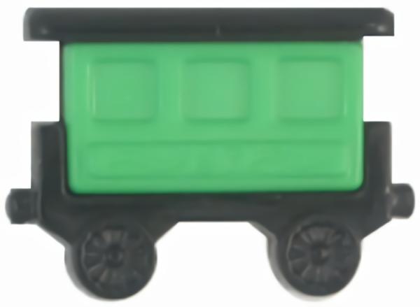 3/4" Green Train Car (20Mm)  |   Novelty Children's Buttons Novelty