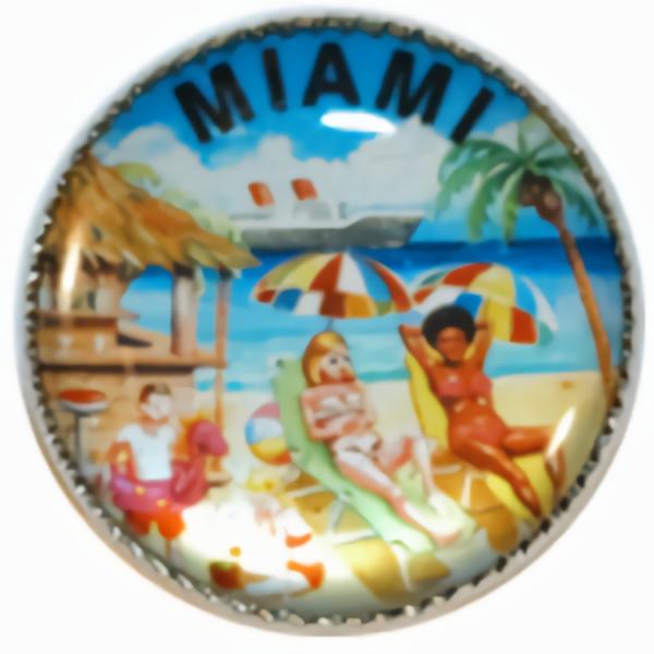 3/4" Miami Button (20Mm)  |   Novelty Places Buttons Novelty Buttons Novelty Places Buttons