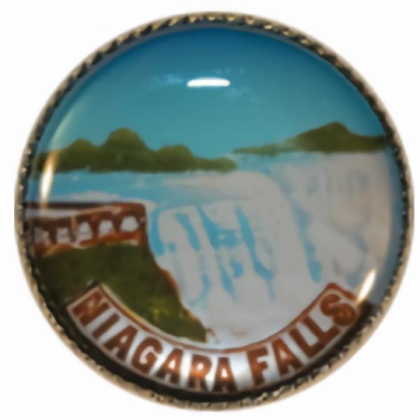 3/4" Niagra Falls Button (20Mm)  |   Novelty Places Buttons Novelty Buttons Novelty Places Buttons