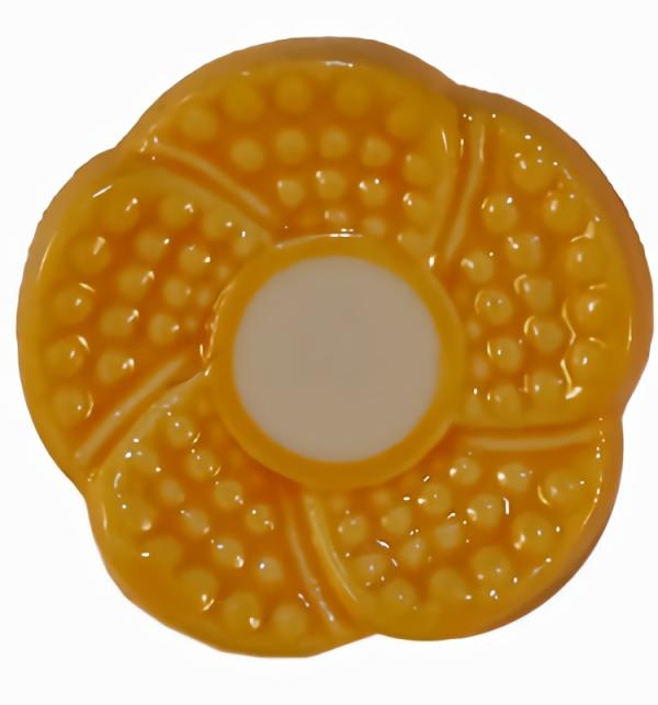 5/8" Yellow Flower W/White Center (16Mm)  |   Flowers Children's Buttons Flowers