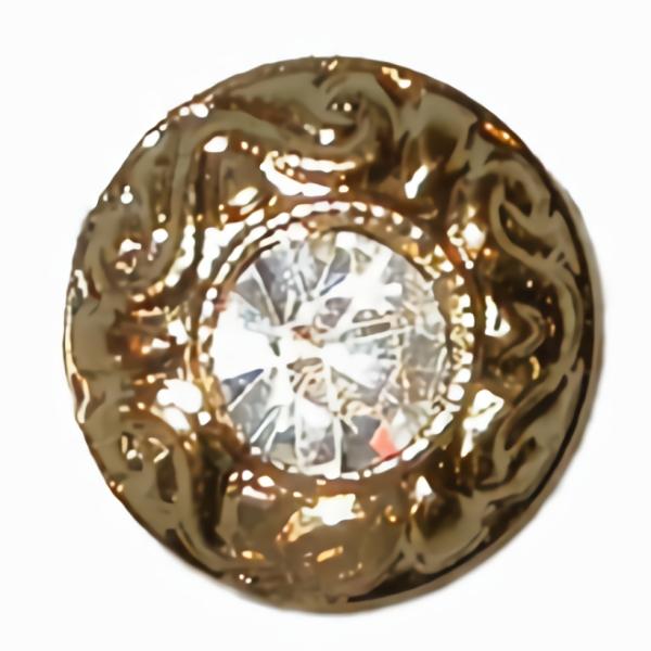 7/16" Gold W/ Rhinestone (12Mm)  |   Women’s Dress Shirt Shirt Buttons Women's Dress Shirt