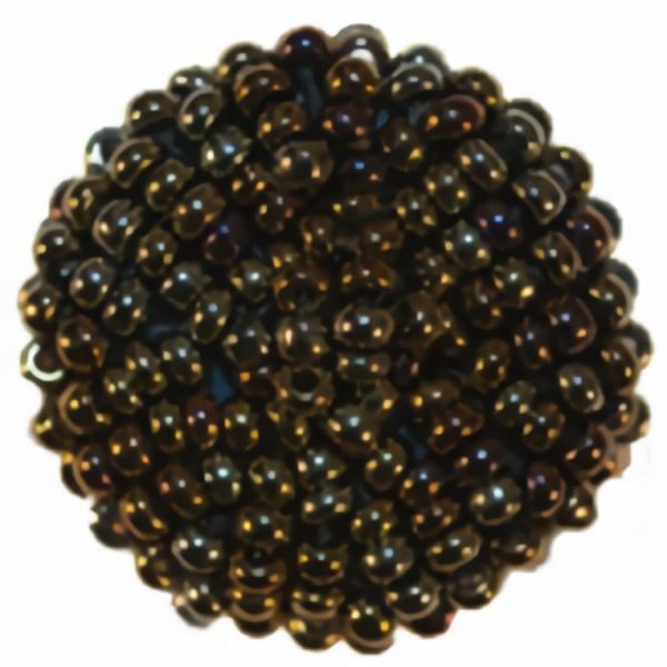 7/8" Green/Rust Beaded Button (23Mm)  |   Beaded Beaded Beaded