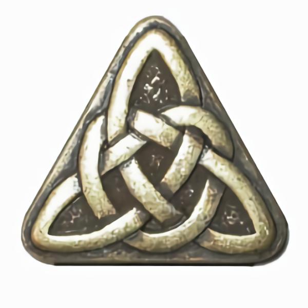 7/8" Triangle Antique Gold Celtic (22Mm)  |   Gold Fashion Fashion Buttons Gold Fashion