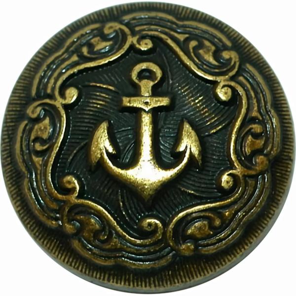 Antique Brass Anchor Button  |   Bronze & Copper Buttons Blazer And Suit Buttons Bronze & Copper Buttons