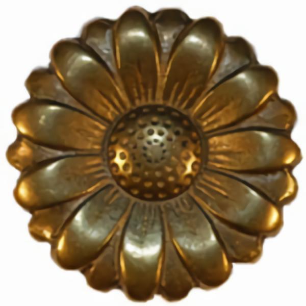 Antique Brass Daisy Button 1 3/16"  |   Metal Decorative Large Decorative Buttons Metal Decorative