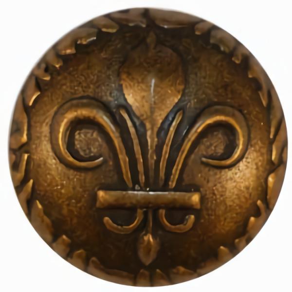 Antique Bronze Fleur De Lys Dome Button  |   Metal Coat Coat Buttons Metal Coat