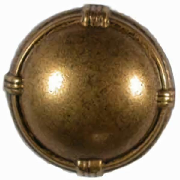 Antique Gold Dome Button W/ Rim  |   Metal Decorative Large Decorative Buttons Metal Decorative