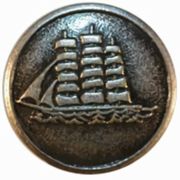 Antique Silver Clipper Ship Button Size 3/4"  |   Silver Blazer Buttons Blazer And Suit Buttons Silver Blazer Buttons