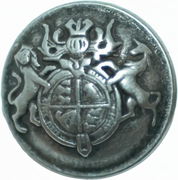 Antique Silver Domed Crest Button  |   Silver Fashion Fashion Buttons Silver Fashion