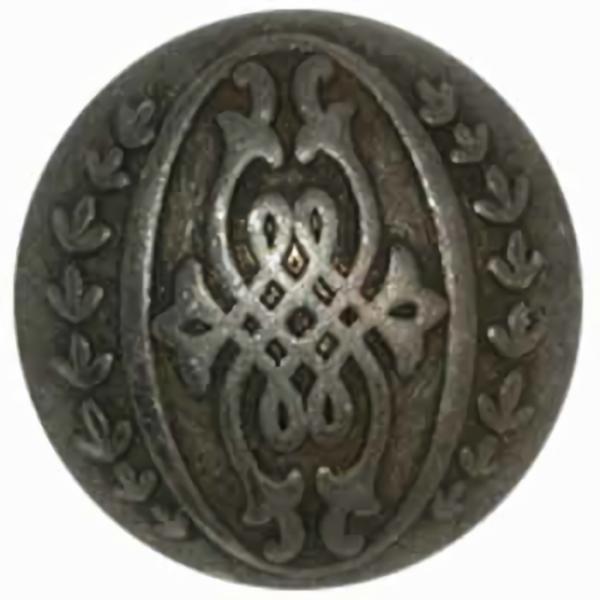 Antique Silver Victorian Dome Button  |   Metal Decorative Large Decorative Buttons Metal Decorative