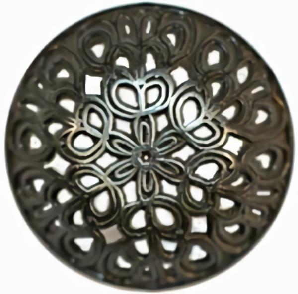 Antiqued Pewter Filigree Domed 1 1/8"  |   Silver Fashion Fashion Buttons Silver Fashion