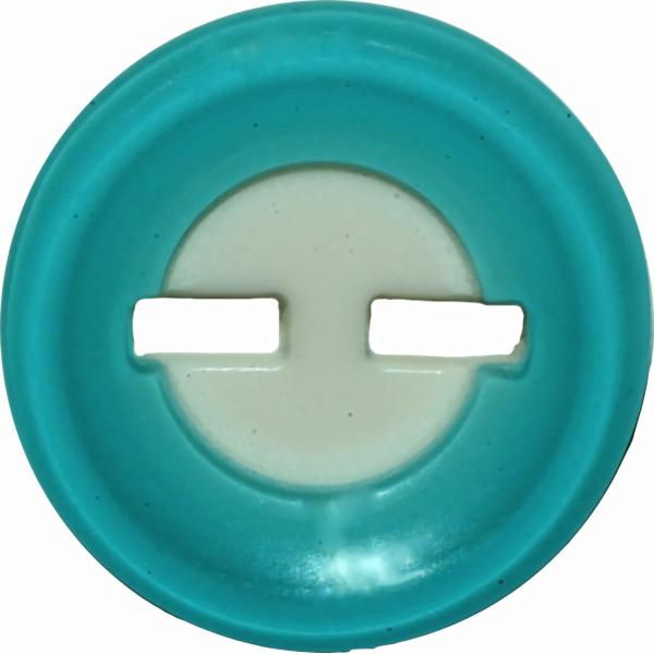 Aqua Rim Button W/ White Center 1/2" (14Mm)  |   Women’s Casual Shirt Shirt Buttons Women's Casual Shirt