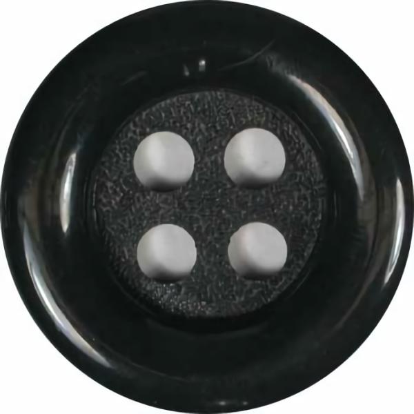 Black 4-Hole W/Rim  |   Crafts & Basics Buttons Crafts & Basics