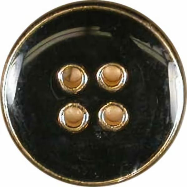 Black Button 4-Hole W/Gold Rim  |   Black Suit Buttons Black Suit Buttons Black Suit Buttons