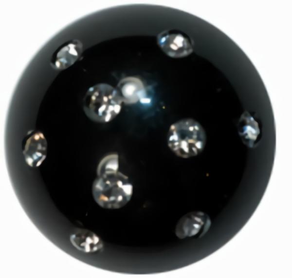 Black Dome W/Rhinestones Size 13/16"  |   Color Settings & Stones Color Settings & Stones Color Settings & Stones