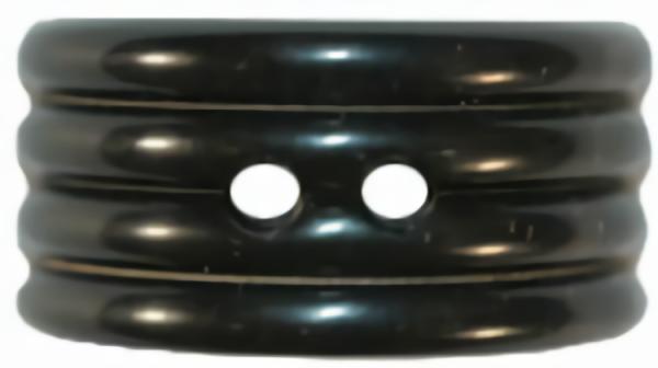 Black Horn 2-Hole Scored 1/2 Ring  |   Horn Buttons Horn Buttons Horn Buttons