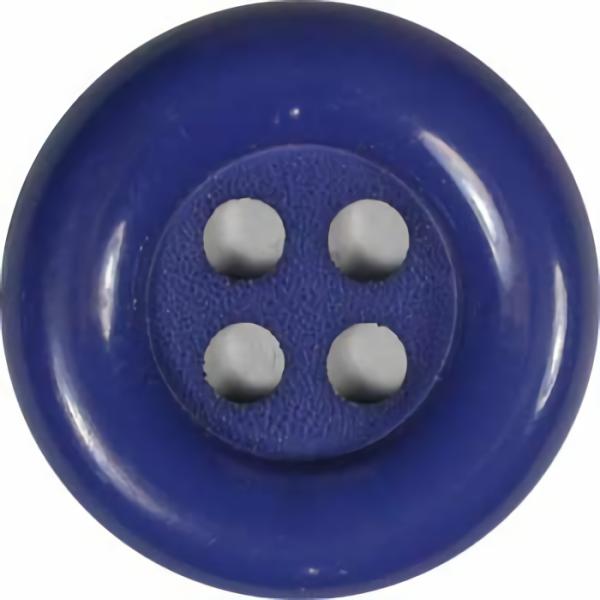 Blue 4-Hole W/Rim  |   Crafts & Basics Buttons Crafts & Basics