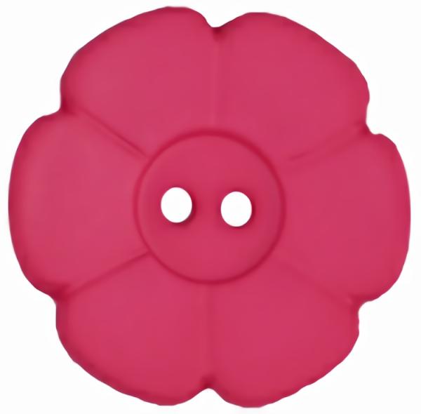 Bright Pink Daisy 2-Hole  |   Flowers Children's Buttons Flowers