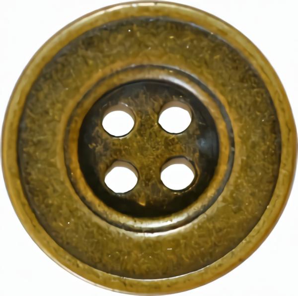 Bronze 4-Hole Button W/ Rim  |   Bronze & Copper Buttons Blazer And Suit Buttons Bronze & Copper Buttons