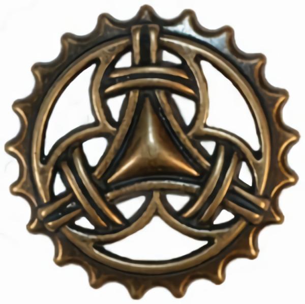 Bronze Open Celtic Metal Button  |   Metal Decorative Large Decorative Buttons Metal Decorative