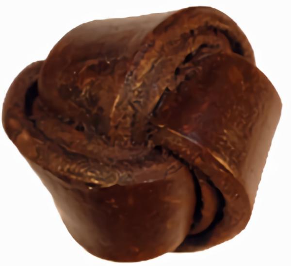 Brown Leather Knot W/ Loop Back  |   Wood & Natural Decorative Large Decorative Buttons Wood & Natural Decorative