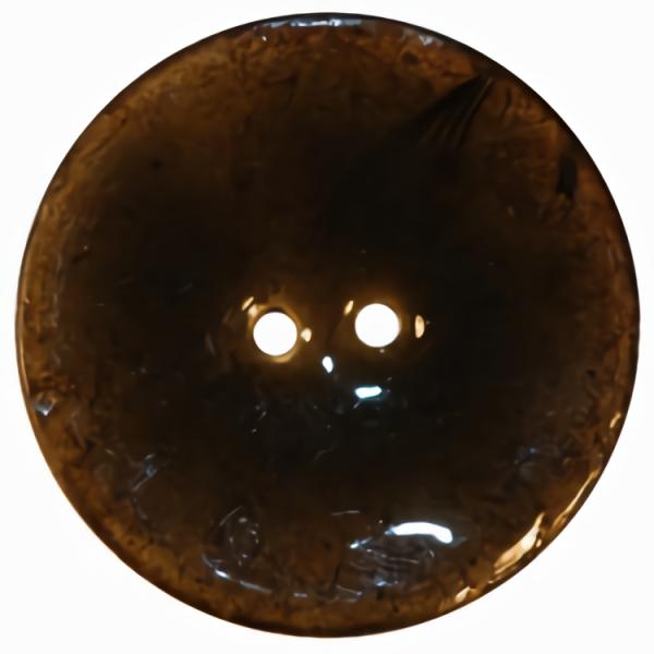 Brown/Black Resin Coconut 2-Hole Button  |   Wood & Natural Decorative Large Decorative Buttons Wood & Natural Decorative