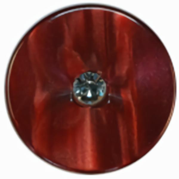 Burgundy W/Rhinestone Center 7/8"  |   Color Settings & Stones Color Settings & Stones Color Settings & Stones