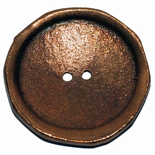 Copper Irregular 2-Hole Button 7/8"  |   Metal Coat Coat Buttons Metal Coat