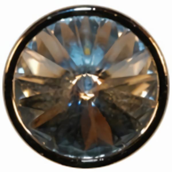 Faceted Austrian Crystal Button W/ Silver Bezel Setting  |   Women’s Dress Shirt Shirt Buttons Women's Dress Shirt