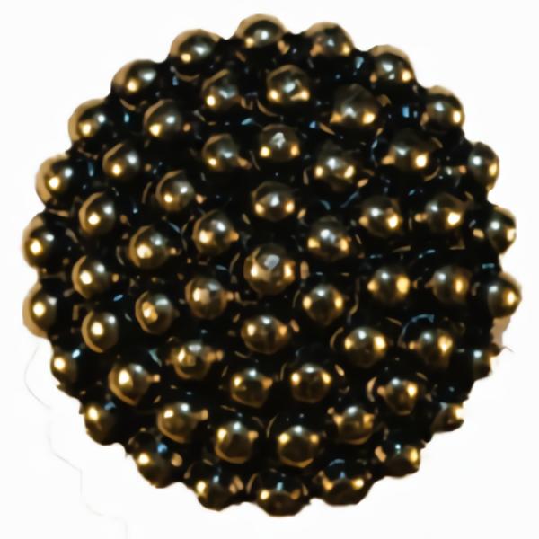 Gold Dots W/ Black Button 3/4" (20Mm)  |   Gold Fashion Fashion Buttons Gold Fashion