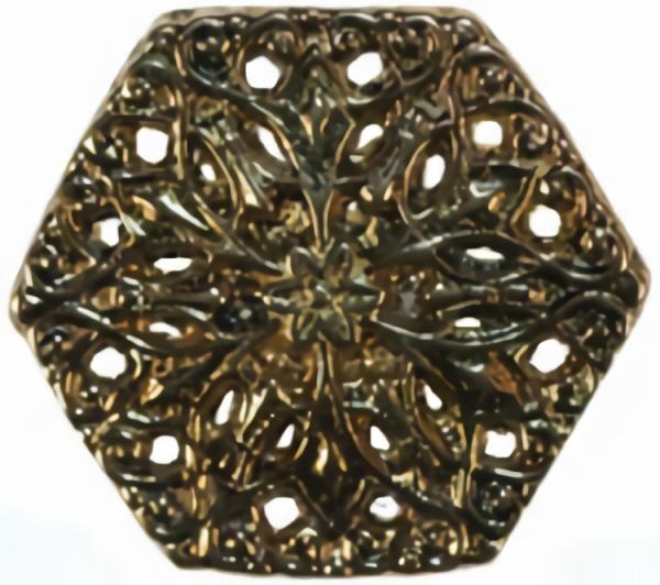 Gold Filigree Hexagon  |   Metal Coat Coat Buttons Metal Coat