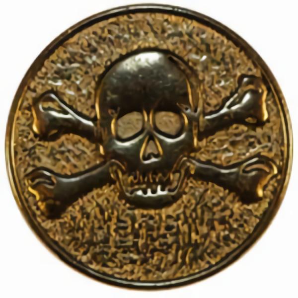 Gold Skull & Crossbones Button 3/4"  |   Novelty Vices Buttons Novelty Buttons Novelty Vices Buttons