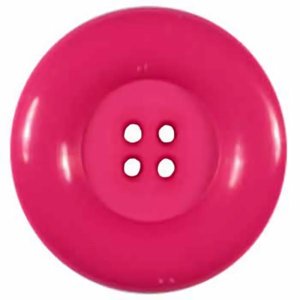 Hot Pink 4-Hole W/Wide Rim  |   Crafts & Basics Buttons Crafts & Basics