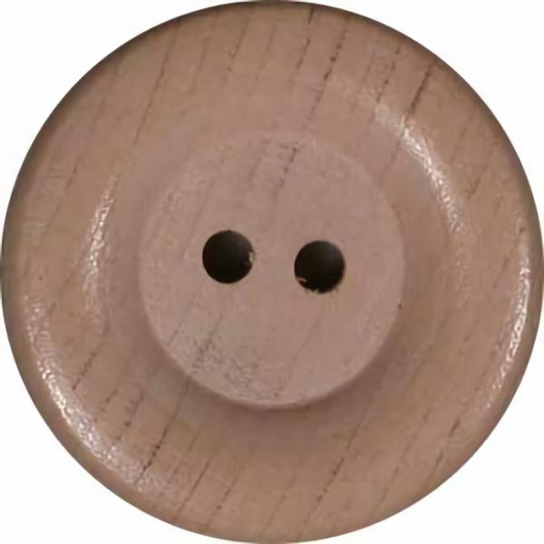 Light Wood 2-Hole Button W/ Rim  |   Wood & Natural Decorative Large Decorative Buttons Wood & Natural Decorative