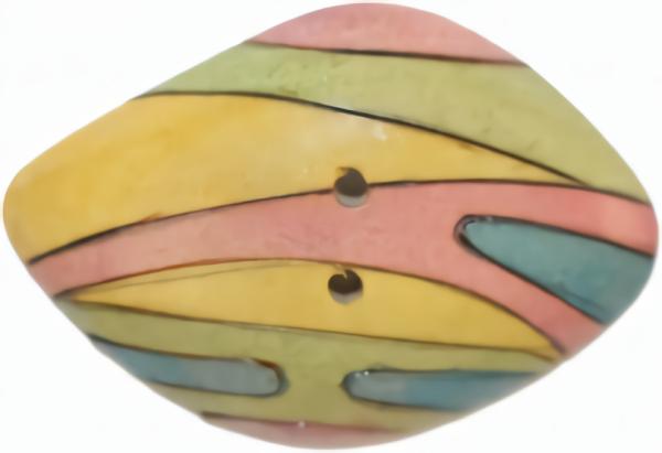 Mulit Color Wood Abstract Button 1 5/8"(41Mm)  |   Wood & Natural Decorative Color Decorative Color Decorative